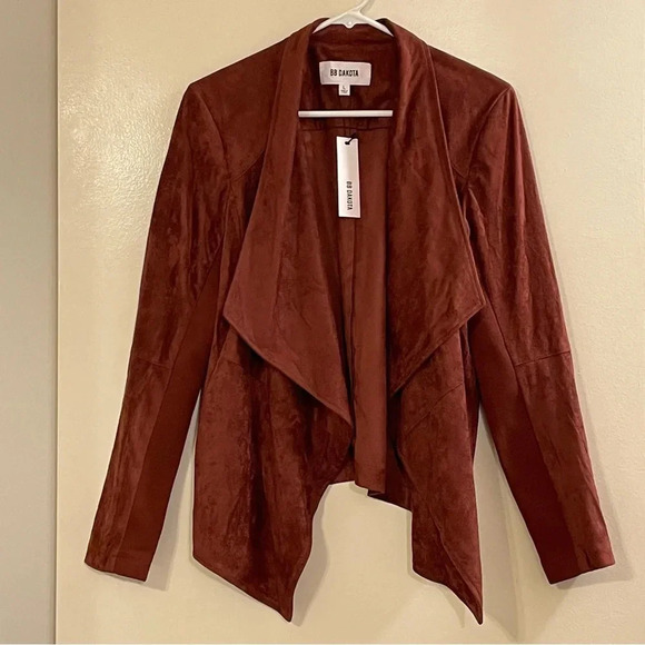 BB DAKOTA Wade Faux Suede Jacket in Cherrywood - Picture 5 of 11